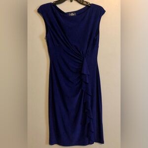 American Living Women’s Dress Blue Sleeveless, Ruffle, Semi Formal ￼